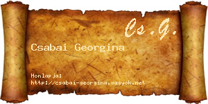Csabai Georgina névjegykártya