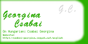 georgina csabai business card